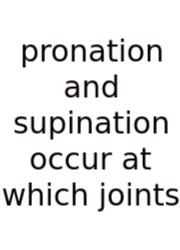 Pronation And Supination Occur At Which Joints