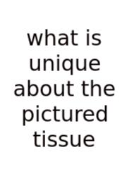 What Is Unique About The Pictured Tissue